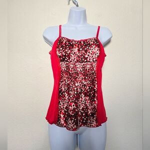My Michelle Vintage Y2K red Black Camisole blouse Top size medium